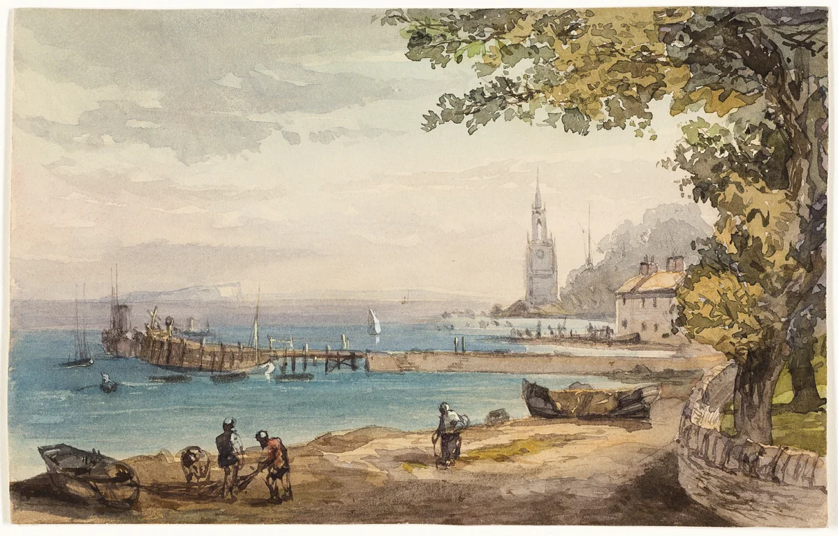 View from the Hotel Swanaze, India by Charles D'Oyly, painting, 1801-1845
