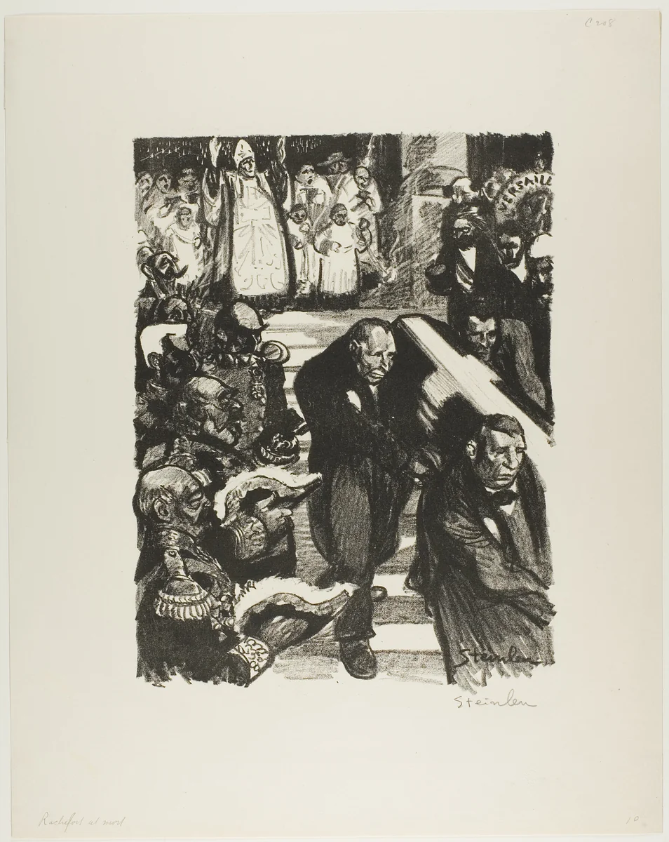 Rochefort is dying! Rochefort is dead! by Théophile Alexandre Steinlen, print, 1898