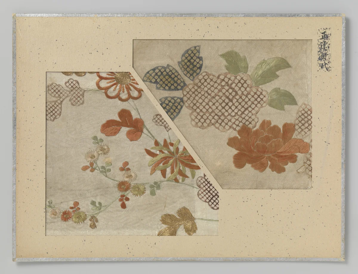 Twee textielfragmenten by anonymous, textile, 1711-1716