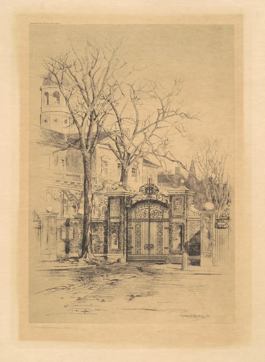 The Johnson Gate, Cambridge, Massachusetts by Charles H. Woodbury; J. Eastman Chase, print, 1890