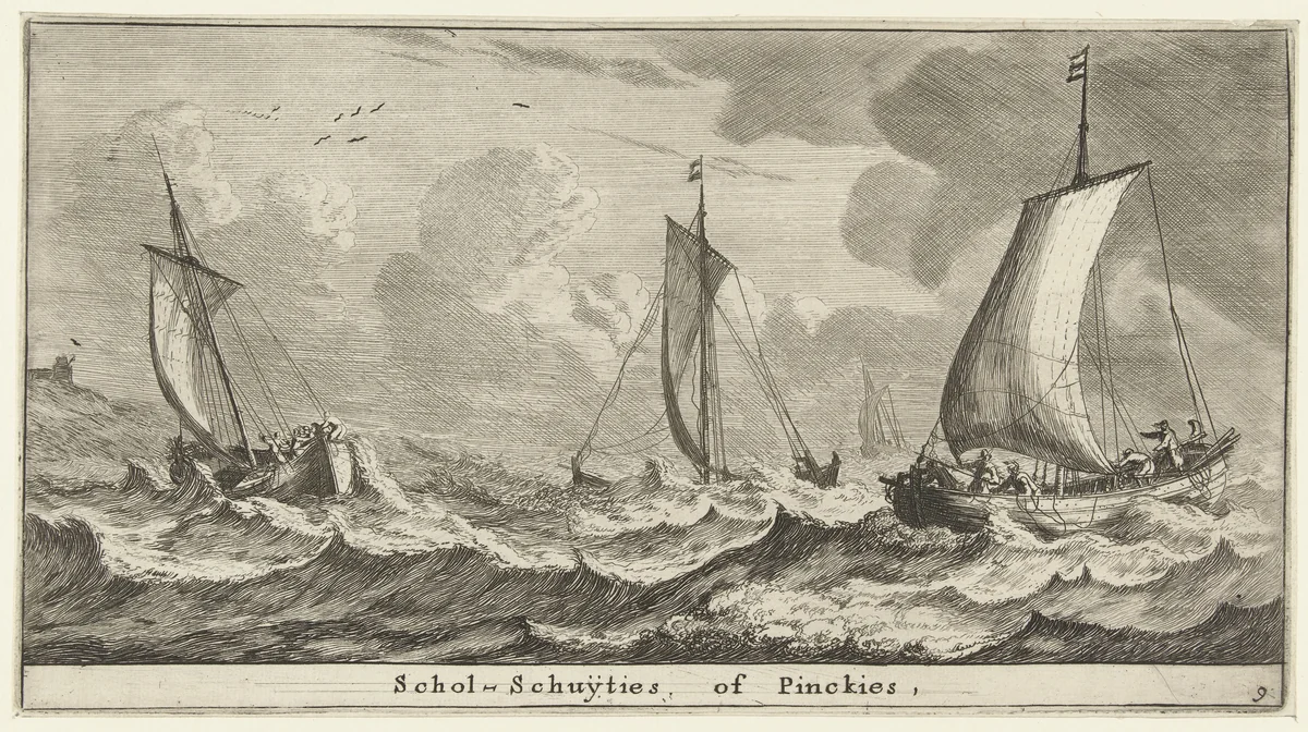 Scholschuiten by Reinier Nooms, print, 1652-1654