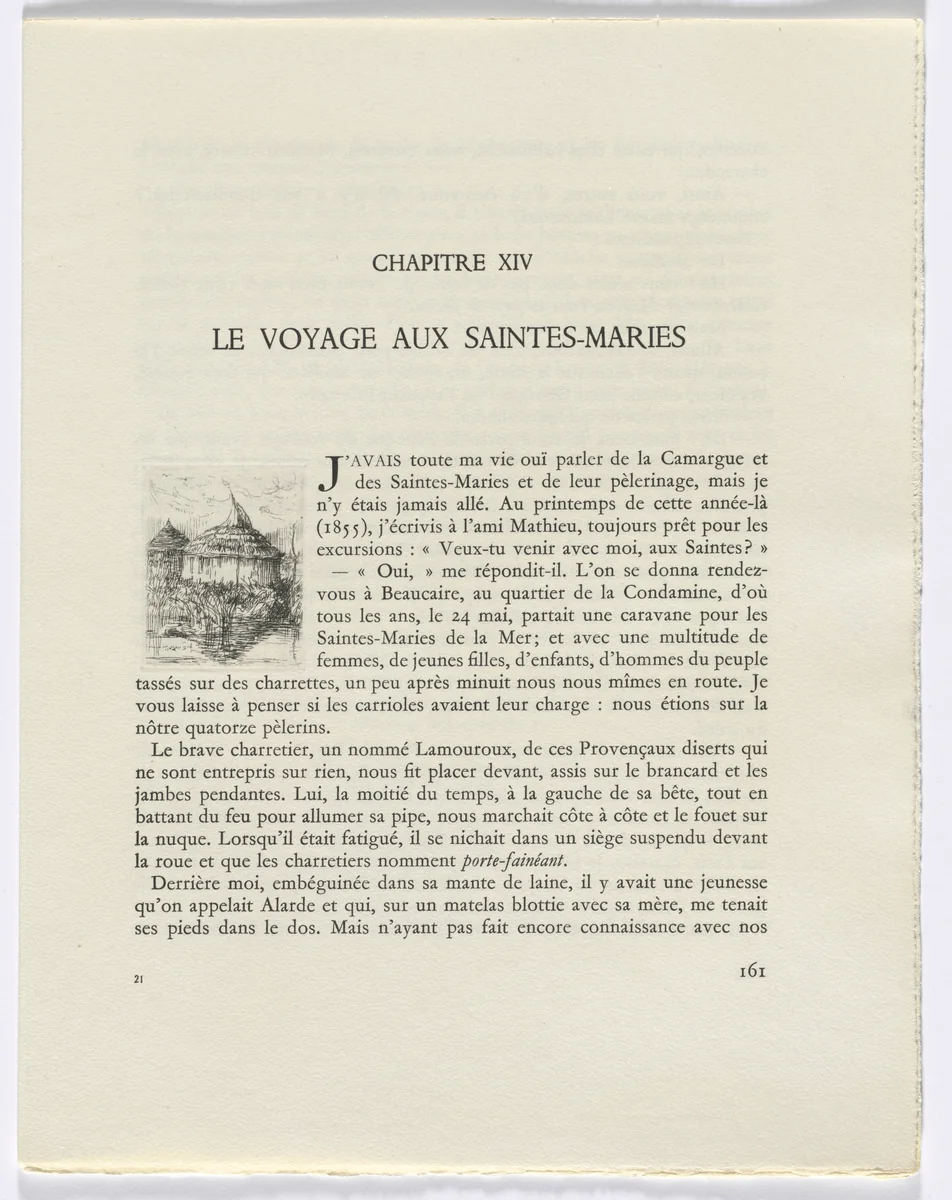 Frédéric Mistral: Mémoires et Recits by Frédéric Mistral: round building (page 161) by Auguste Brouet, other, 1937
