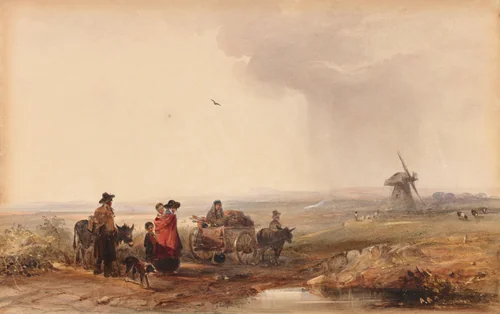 Gypsy Camp, Holland by George Bryant Campion, drawing, 1800-1899