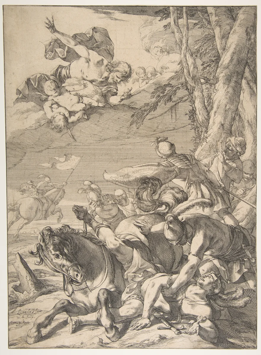 Conversion of St. Paul by Laurent de La Hyre, print, 1637-1640