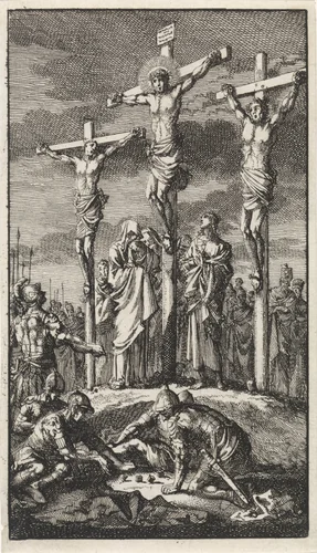 Drie Kruisen op Golgotha by Jan Luyken, print, 1712