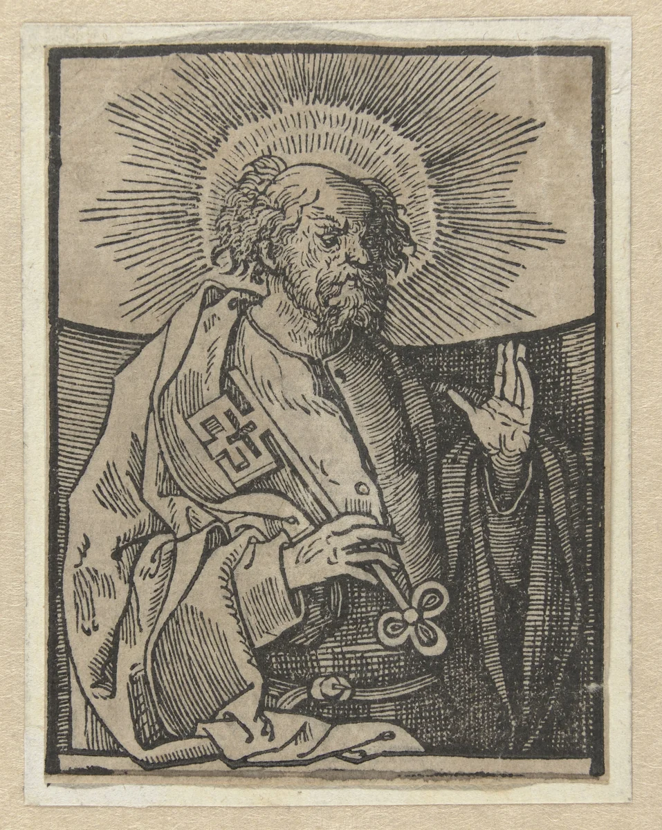 De apostel Petrus by anonymous, print, 1518-1550