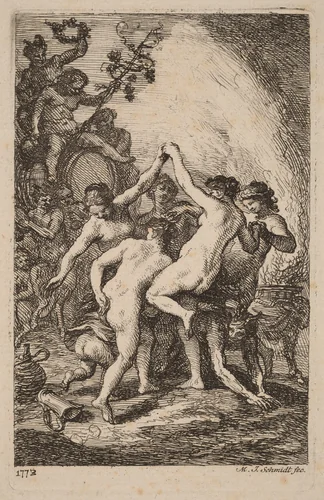 The Triumph of Bacchus with Dancing Nymphs by Martin Johann Schmidt, print, 1773