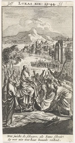 Intocht in Jerusalem by anonymous, print, 1712