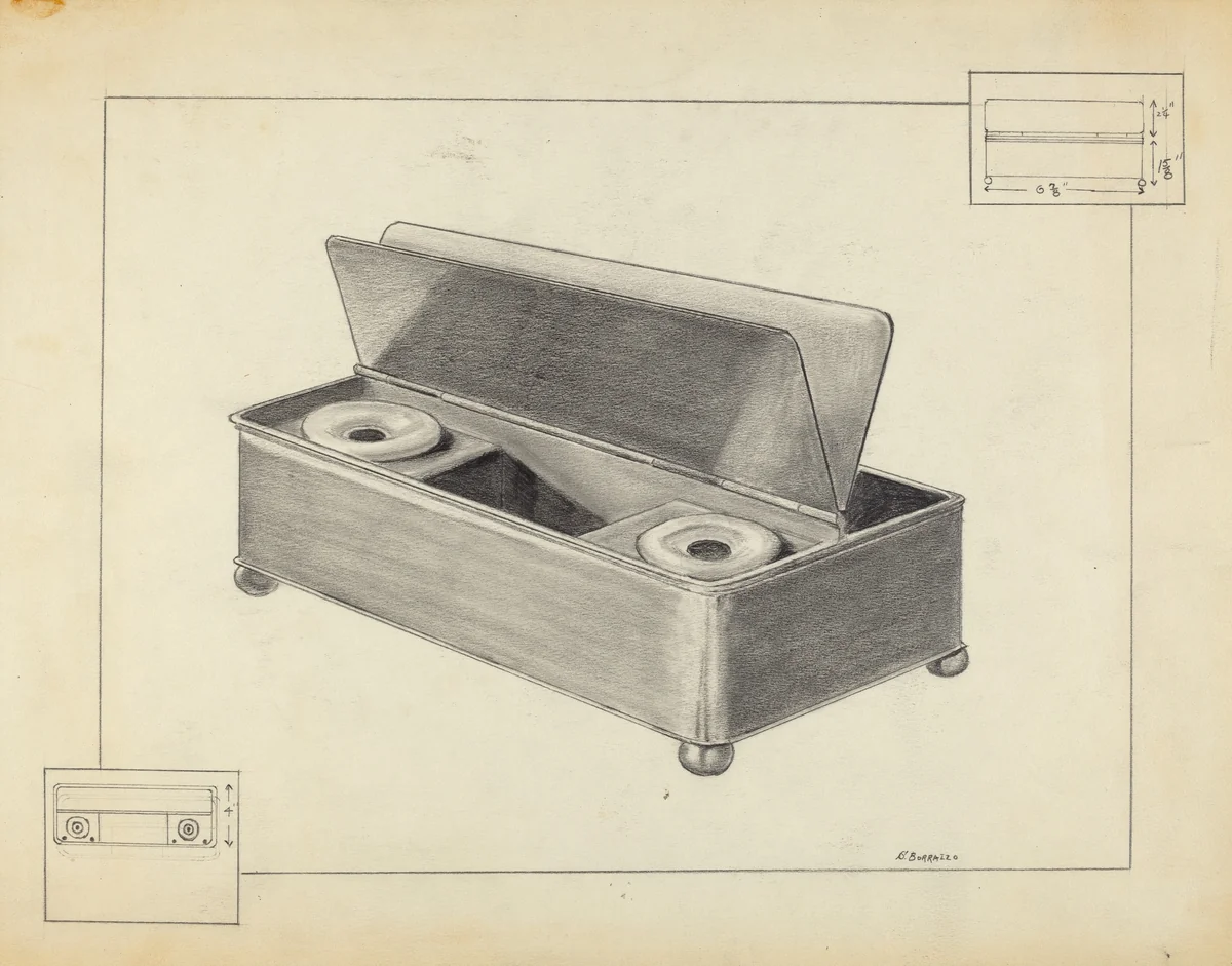 Inkwell by Salvatore Borrazzo, index of american design, 1935-1942
