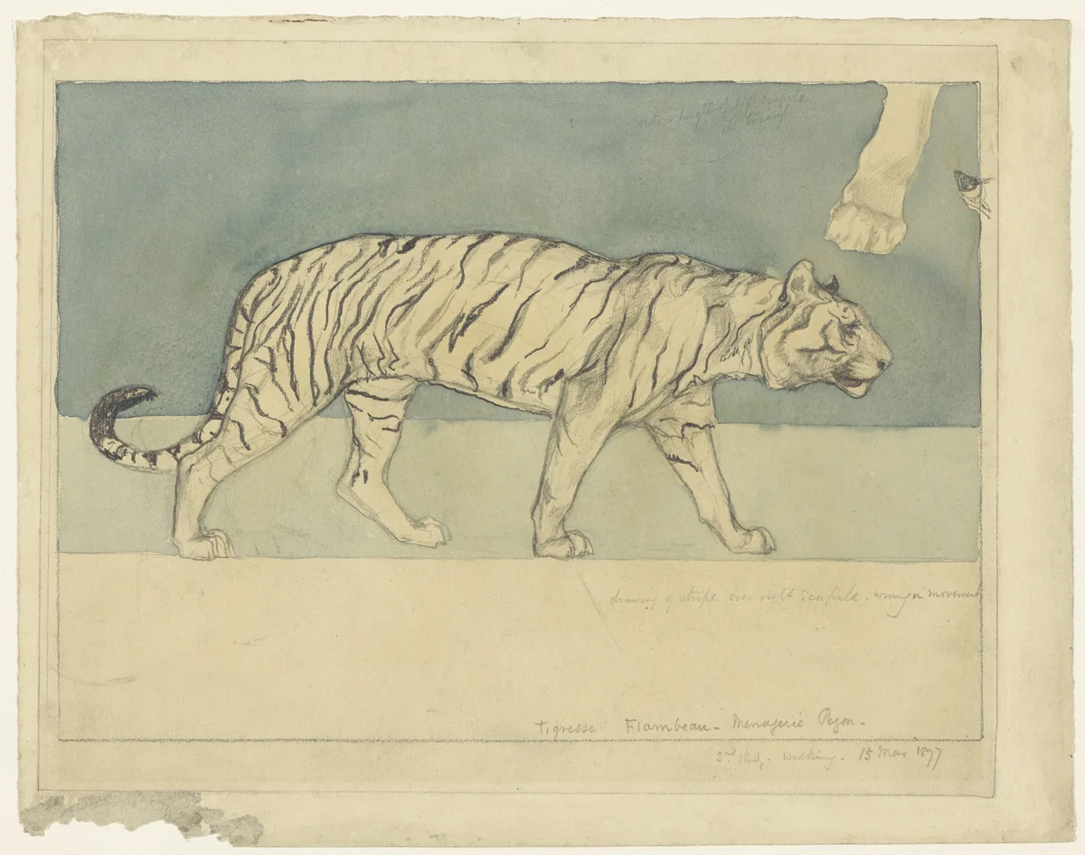 Lopende figuren by John Macallan Swan, drawing, 1877