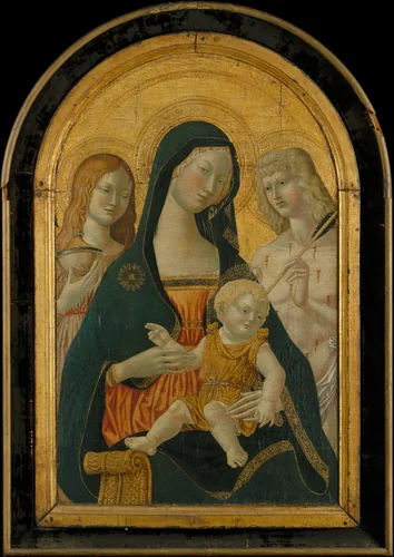Madonna and Child with Saints Mary Magdalen and Sebastian by Icilio Federico Ioni, painting, 1880-1946