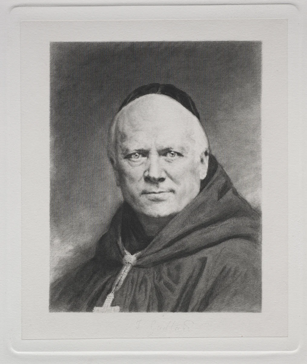Dom Prosper Gueranger, Abbe of Solesmes by Claude-Ferdinand Gaillard, print, 1850-1887