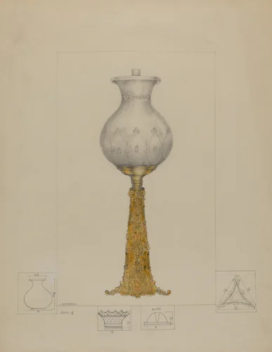 Metal Base Lamp by Henry Meyers, index of american design, 1936