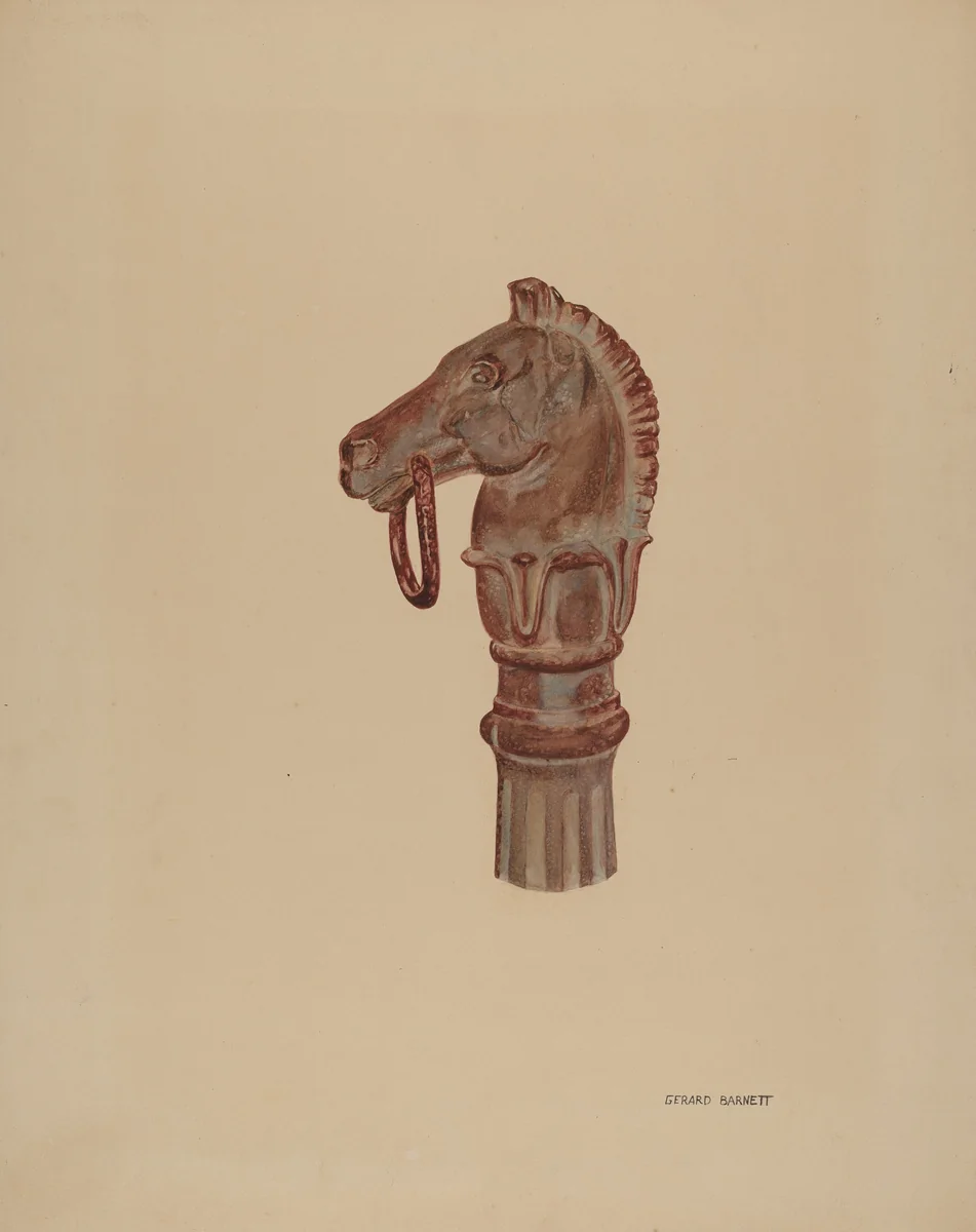 Hitching Post by Gerard Barnett, index of american design, 1940