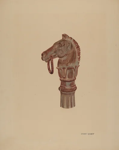 Hitching Post by Gerard Barnett, index of american design, 1940