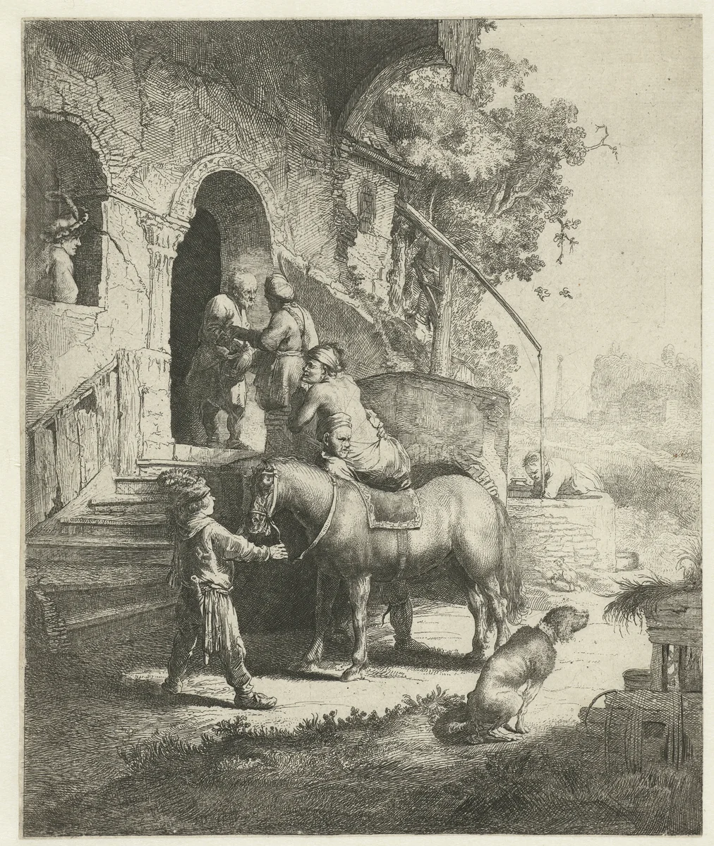 The Good Samaritan by Salomon Savery, print, 1633-1683