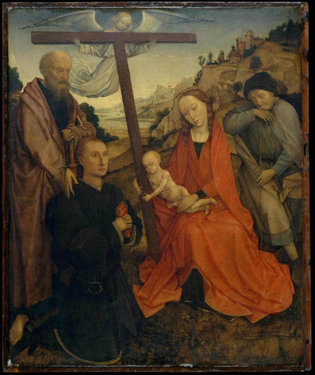 The Holy Family with Saint Paul and a Donor by Rogier van der Weyden, painting, 1430-1469