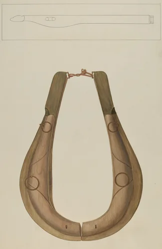 Horse Collar and Hame by Wilbur M Rice, index of american design, 1938