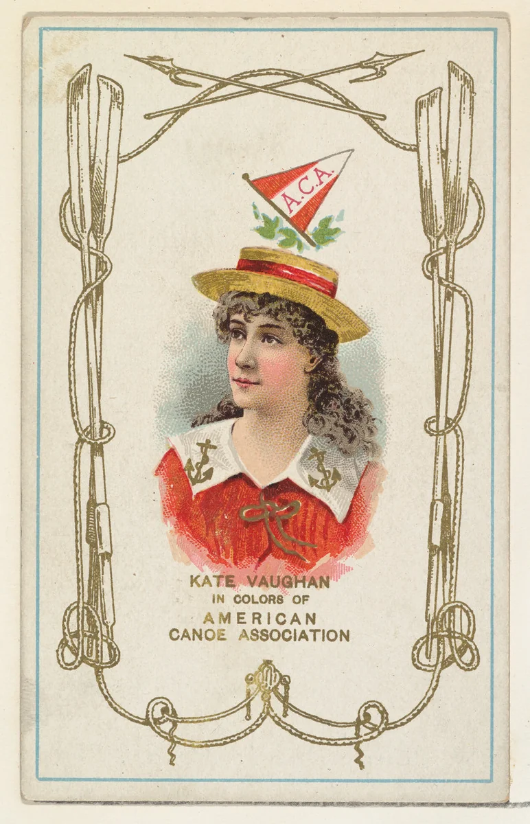 Kate Vaughan in Colors of the American Canoe Association, from the Yacht Colors of the World series (N140) issued by Duke Sons & Co. to promote Honest Long Cut Tobacco by W. Duke, Sons & Co., print, 1890