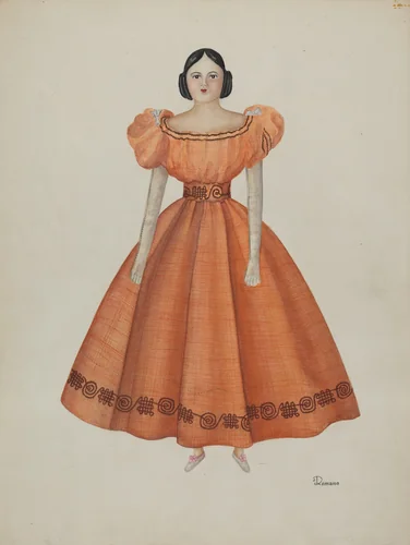 Doll by Josephine C. Romano, index of american design, 1935-1942