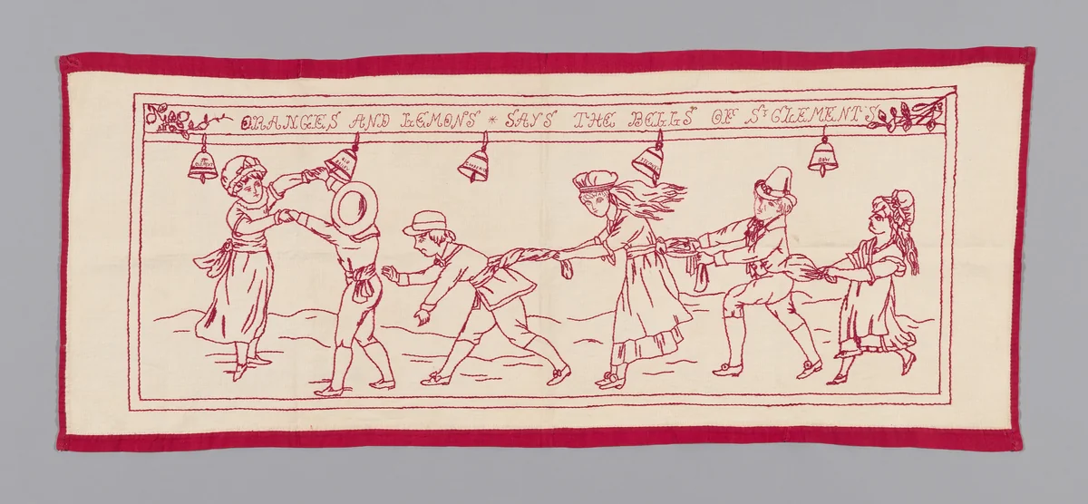 Scarf by England, textile, 1865-1885