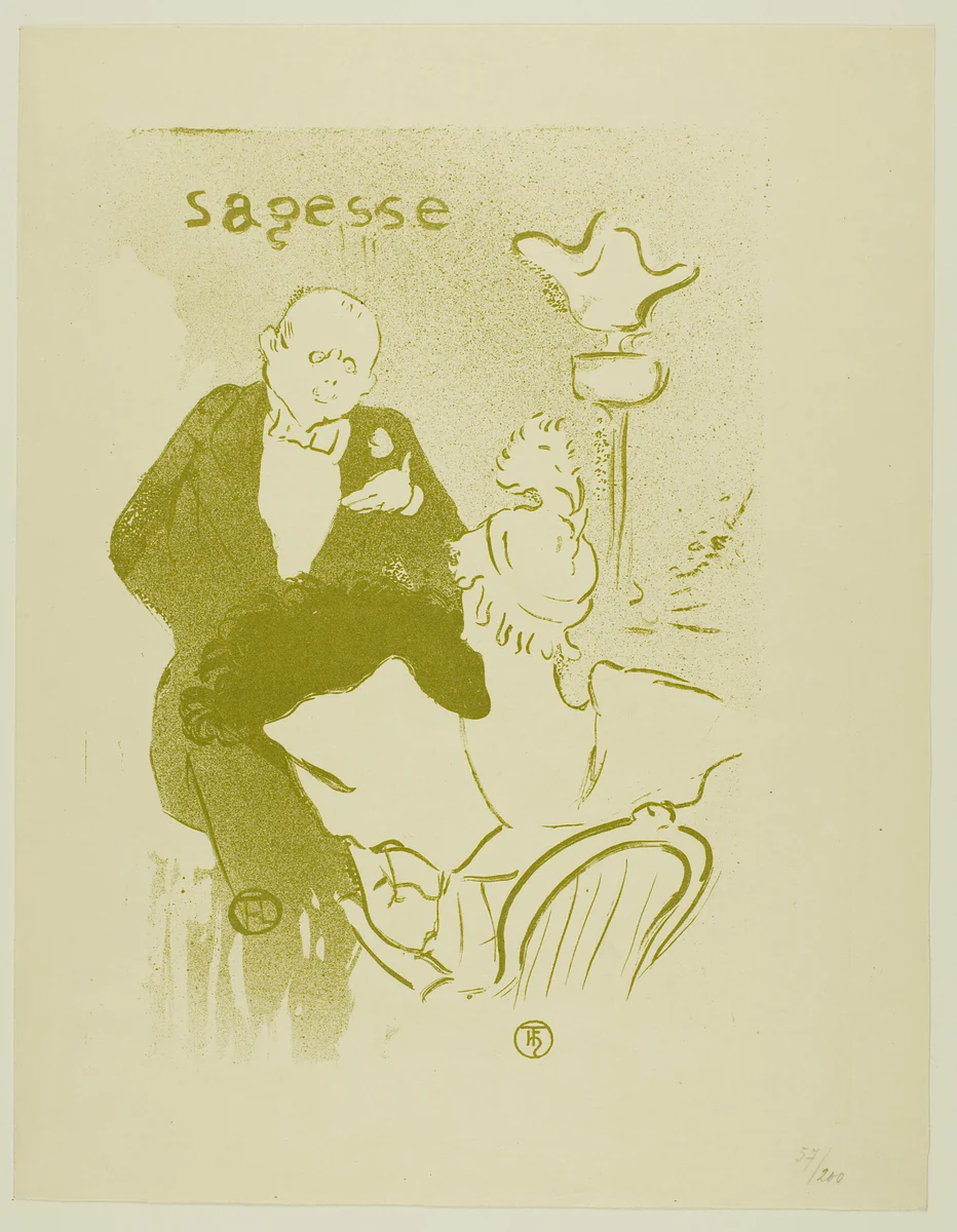 Wisdom by Henri de Toulouse-Lautrec, print, 1893