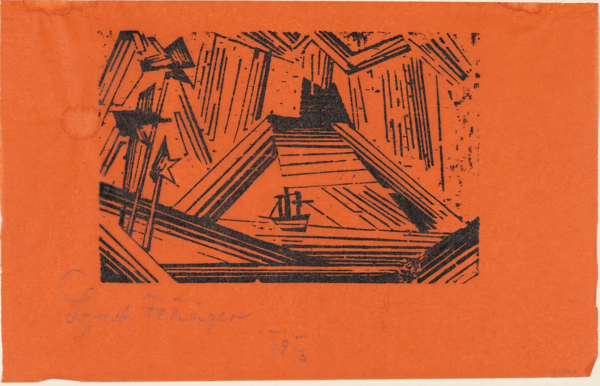 Volcano (Vulkan) by Lyonel Feininger, print, 1919
