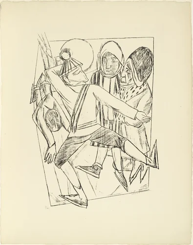 The Ice Skater (Der Schlittschuhläufer) fromTrip to Berlin 1922 (Berliner Reise 1922) by Max Beckmann, print, 1922