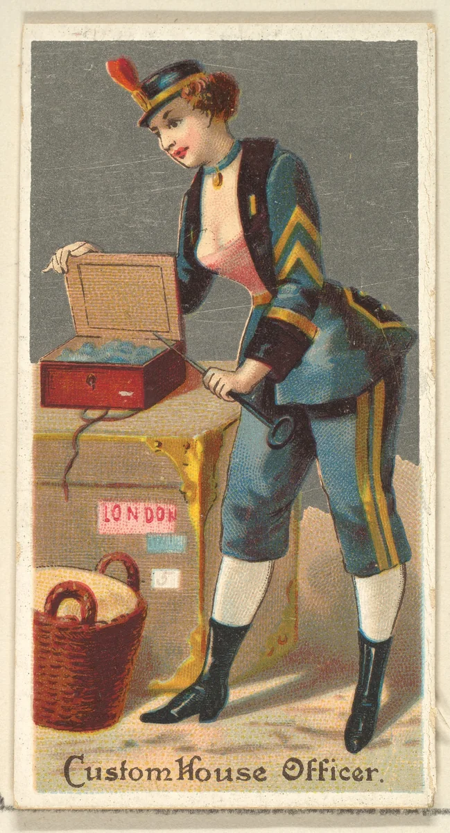 Custom House Officer, from the Occupations for Women series (N166) for Old Judge and Dogs Head Cigarettes by Goodwin & Company, print, 1887