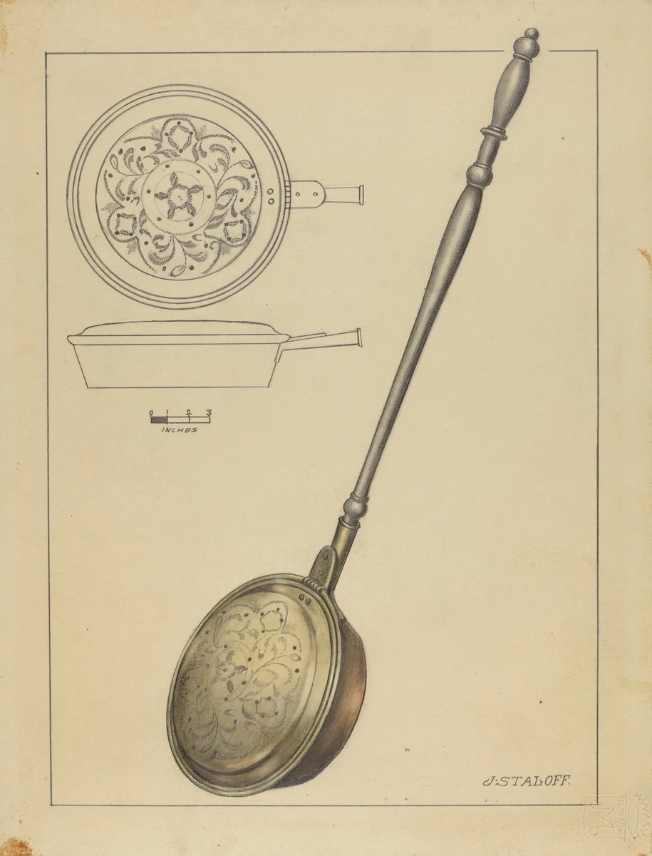 Warming Pan by Jack Staloff, index of american design, 1939