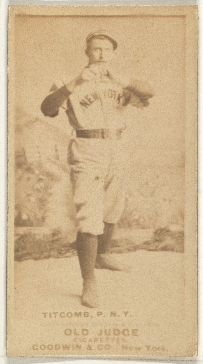 Ledell "Cannonball" Titcomb, Pitcher, New York, from the Old Judge series (N172) for Old Judge Cigarettes by Goodwin & Company, photograph, 1888