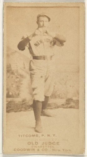 Ledell "Cannonball" Titcomb, Pitcher, New York, from the Old Judge series (N172) for Old Judge Cigarettes by Goodwin & Company, photograph, 1888