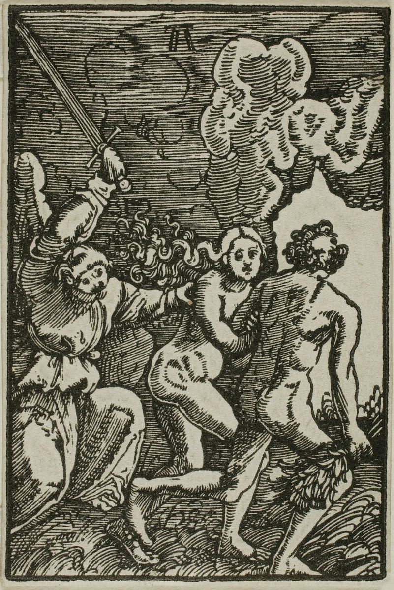 The Expulsion from Paradise, from The Fall and Redemption of Man by Albrecht Altdorfer, print, 1510-1518