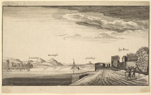 The Rhine near Bonn [copy] by Abraham Aubri, print, 1644-1677