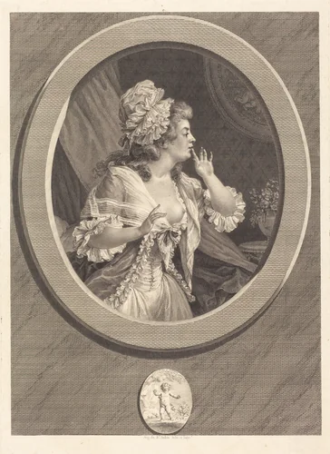 Au moins soyez discret (At Least Be Discreet!) by Augustin de Saint-Aubin, print, 1789