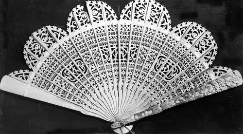 Fan by India, textile, 1801-1900
