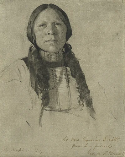 An Arapahoe Boy by George De Forest Brush, painting, 1882