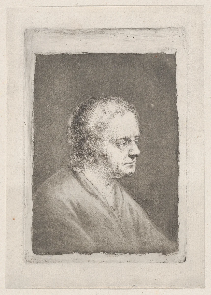 Portrait of Christian Bernhard Rode, the Artist's Father by Christian Bernhard Rode, print, 1756
