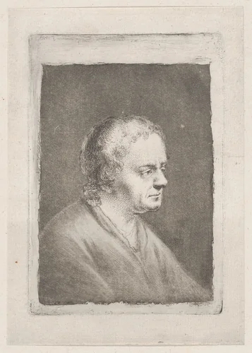 Portrait of Christian Bernhard Rode, the Artist's Father by Christian Bernhard Rode, print, 1756