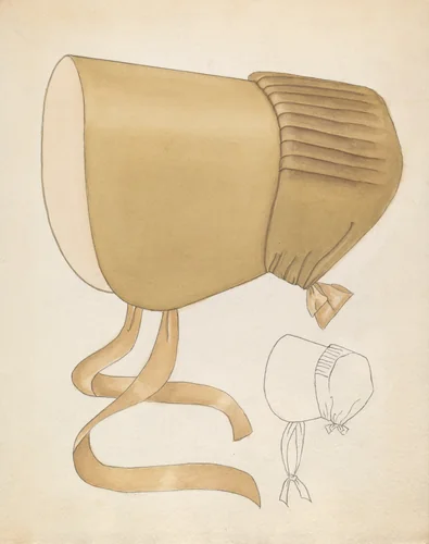 Quaker Bonnet by Hedwig Emanuel, index of american design, 1937