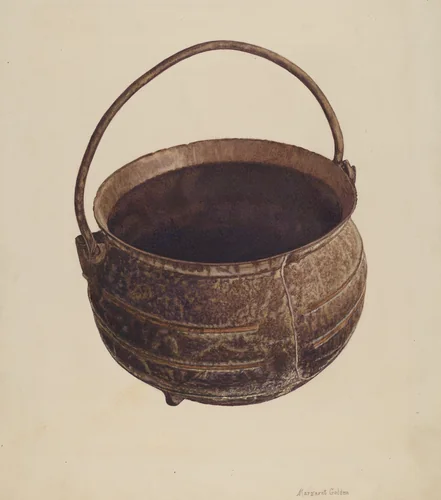 Cast Iron Pot by Margaret Golden, index of american design, 1941