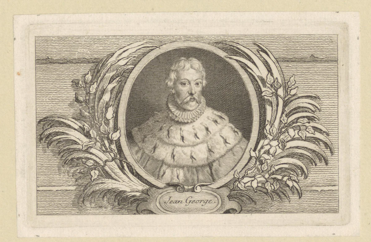 Portret van Johann George van Brandenburg by Georg Friedrich Schmidt, print, 1751