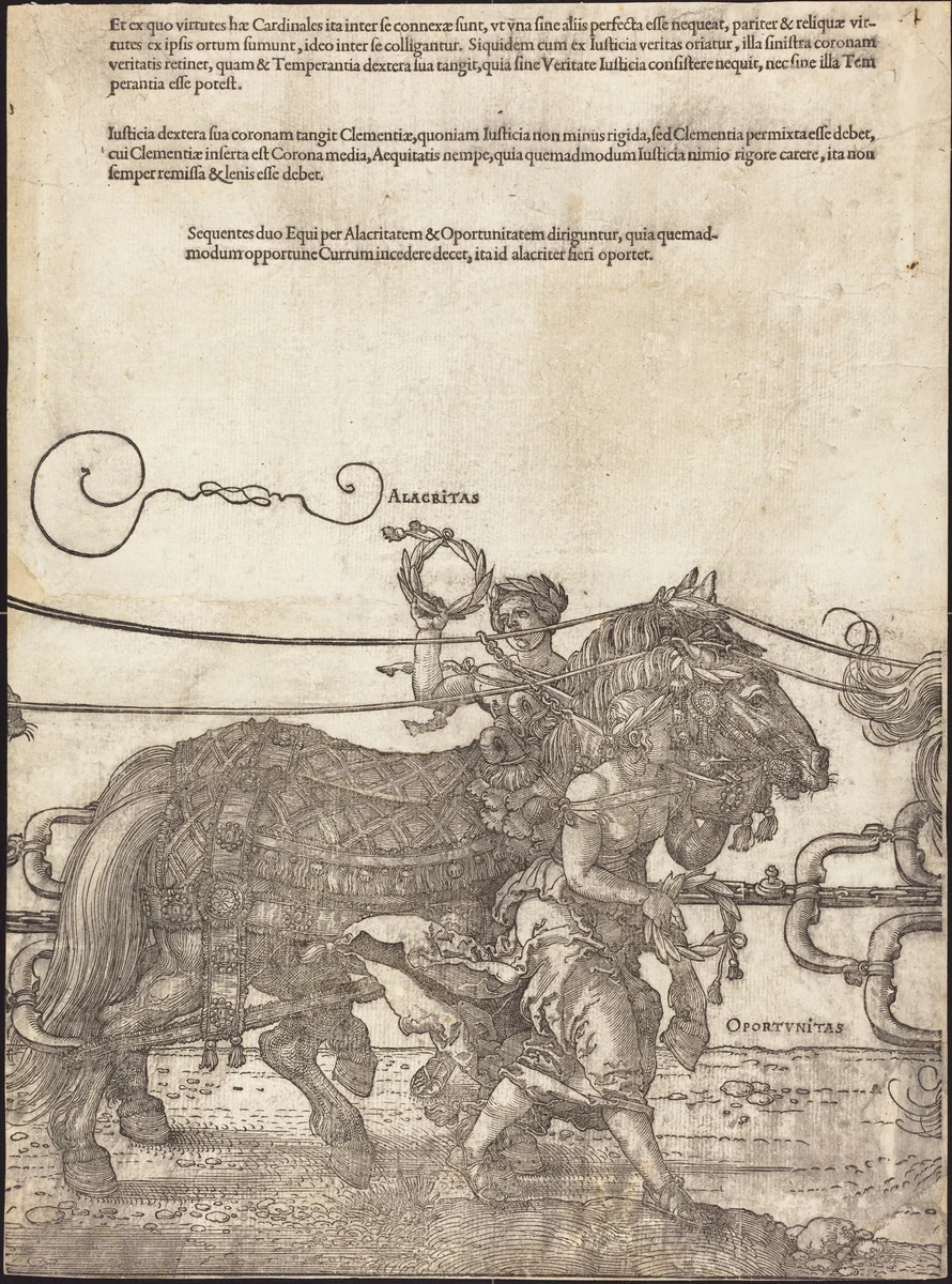 The Triumphal Chariot of Maximilian I (The Great Triumphal Car) [plate 4 of 8] by Albrecht Dürer, print, 1522