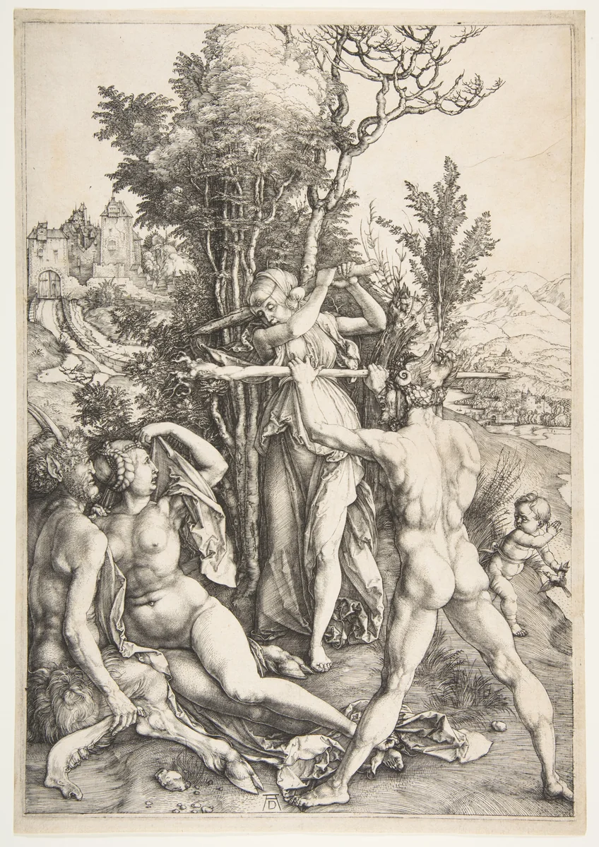 Hercules at the Crossroad by Albrecht Dürer, print, 1498