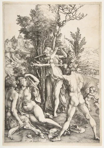 Hercules at the Crossroad by Albrecht Dürer, print, 1498