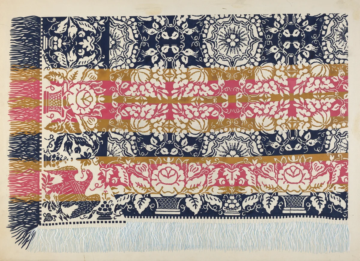Coverlet by Edward White, index of american design, 1937
