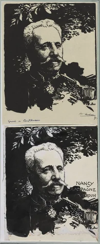 Général de Castelneau by Auguste Louis Lepère, drawing, 1914