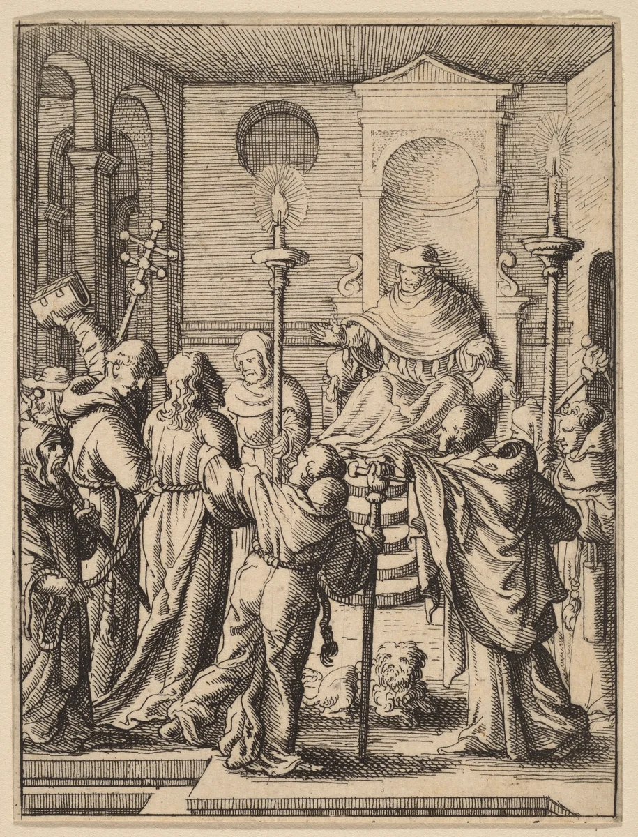 Jesus before Annas by Wenceslaus Hollar
Hans Holbein the younger, print, 1607-1677