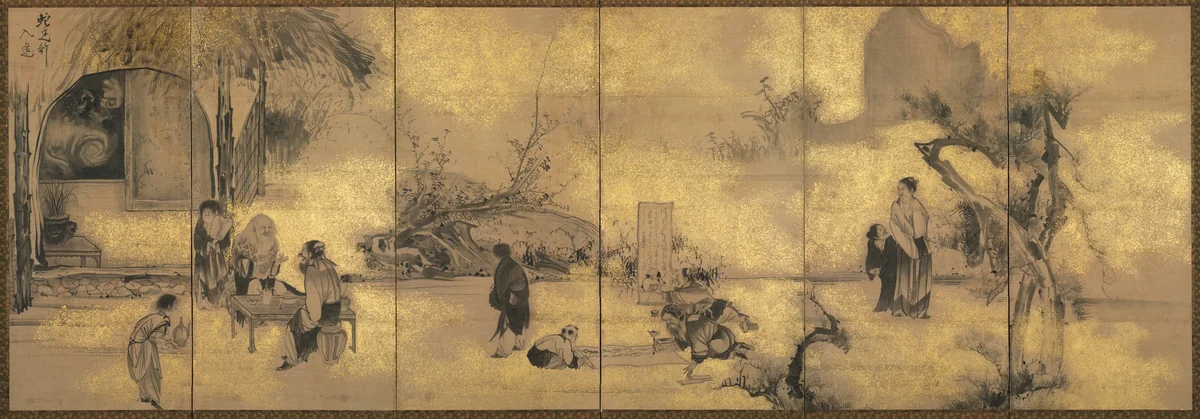 The Eight Immortals of the Wine Cup by Soga Shōhaku (曾我 蕭白), painting, 1750-1781