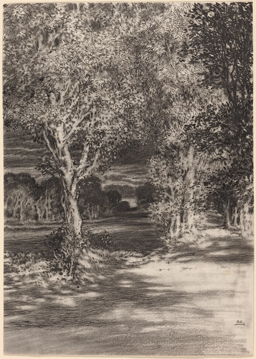 Sunset and Moonrise at Cilian-Aeron by F. L. Griggs, drawing, 1902
